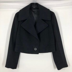 THEORY Black Pea Coat Size M